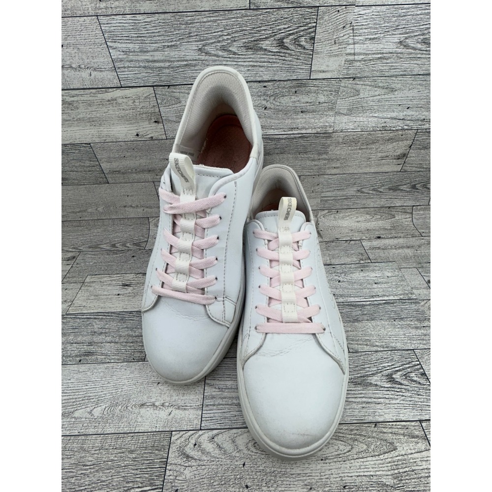 Skechers Hands Free Slip-ins Eden LX Beaming Glory White Pink Sneakers Women 9